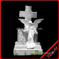 White Granite Stone Tombstone Angel Statue
